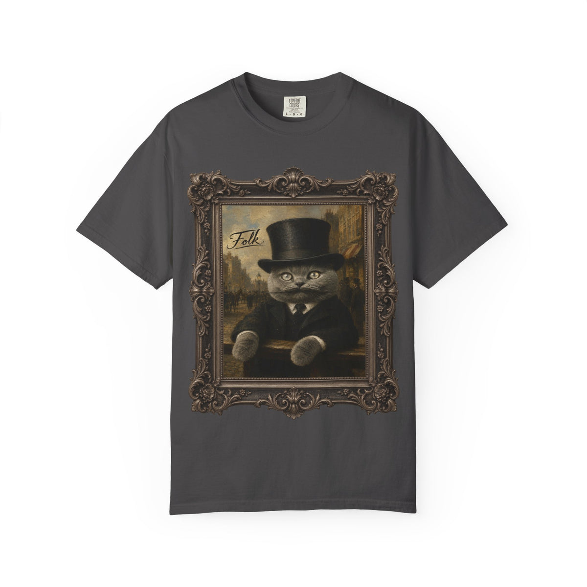 Vintage Folk Cat T-Shirt – Funny Vintage Cat Graphic Tee