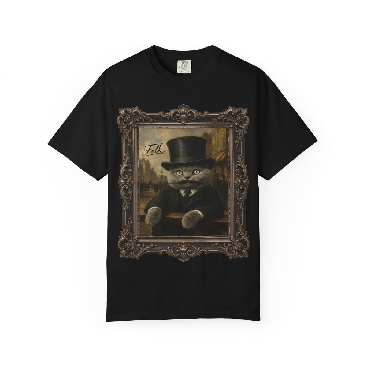 Vintage Folk Cat T-Shirt – Funny Vintage Cat Graphic Tee