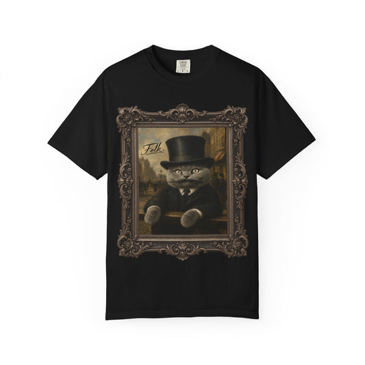 Vintage Folk Cat T-Shirt – Funny Vintage Cat Graphic Tee