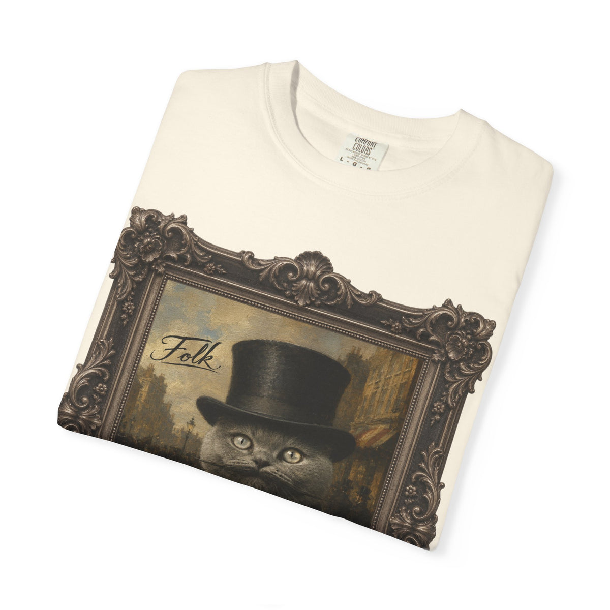 Vintage Folk Cat T-Shirt – Funny Vintage Cat Graphic Tee