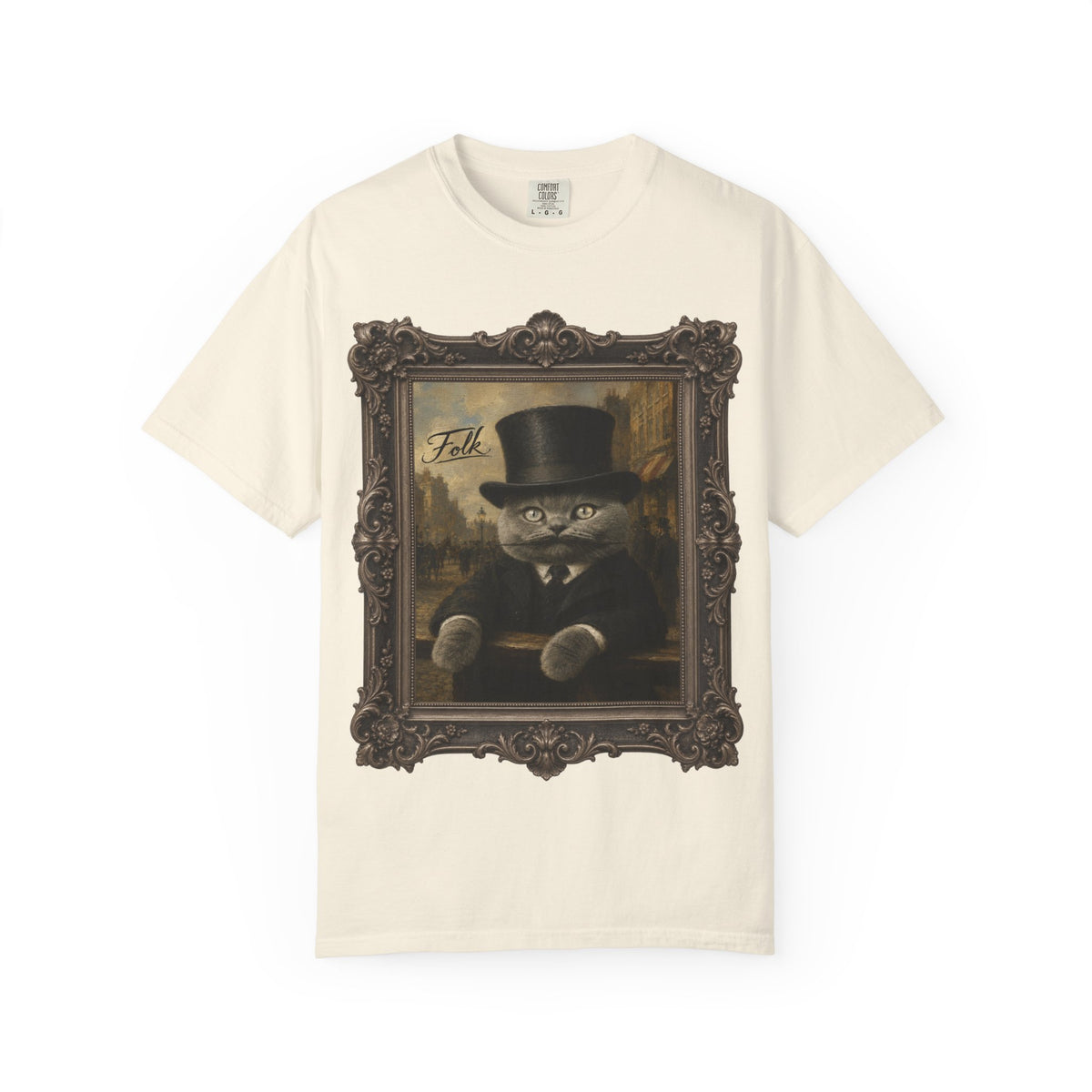Vintage Folk Cat T-Shirt – Funny Vintage Cat Graphic Tee